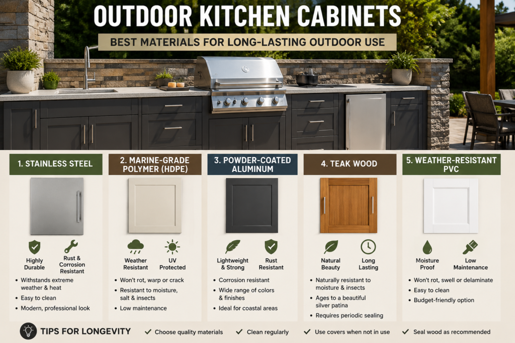 outdoor kitchen cabinets